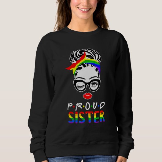 Sweatshirt Lady Fier Soeur Lgbt Pride (Devant)