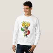 Sweatshirt Ladybug avec jonquille de fleurs (Devant entier)