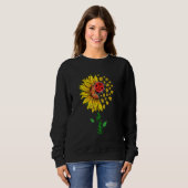 Sweatshirt Ladybug Mom Cute Sunflower Ladybugs Lover Mother's (Devant entier)