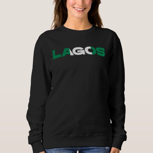 Sweatshirt Lagos Nigeria Flag Pocket Patch For Men Women & Y (Devant)