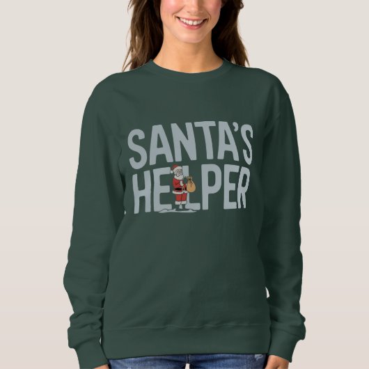 Sweatshirt L'aide de Noël du Père Noël (Devant)