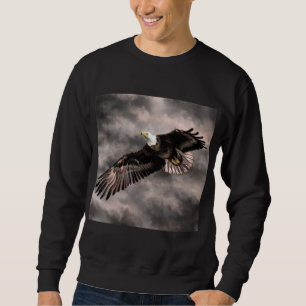 Sweatshirt L'aigle à tête blanche américain s'envole dans