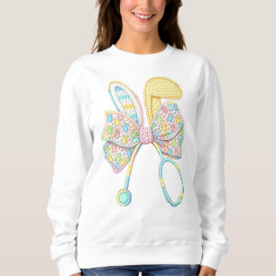 Sweatshirt Laine d'infirmière de Pâques Crochet Oreilles de L