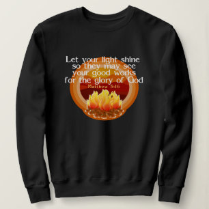 Sweatshirt Laissez Votre Lumière Briller Les Chemises Chrétie