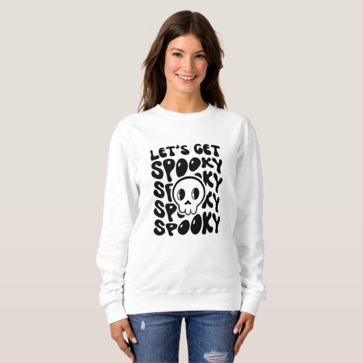 Sweatshirt Laissons Éffrayant (Devant entier)