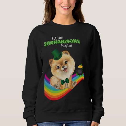 Sweatshirt Laissons les Shenanigans commencer Saint Patrick's (Devant)