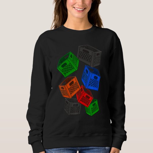 Sweatshirt Lait Crate Block Crate Game Tee - shirts Challenge (Devant)