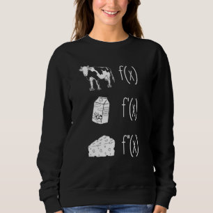 Sweatshirt Lait de vache Fromage Formule Funny Math Enseignan