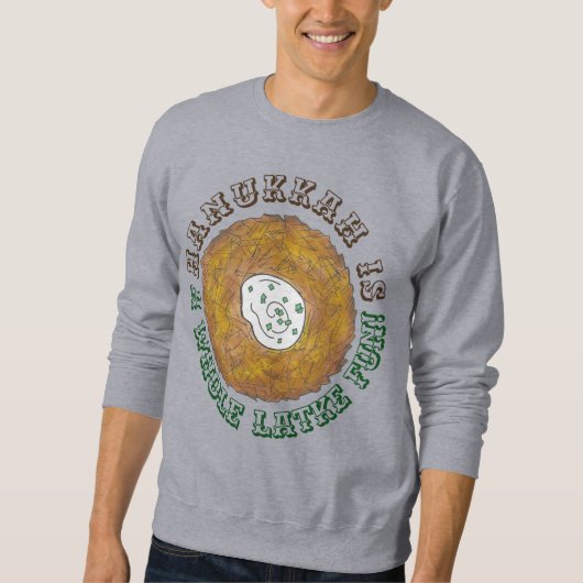 Sweatshirt Lait Entier (Lotta) Fun Chandail d'Hanoukka moche (Devant)