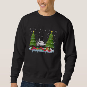 Sweatshirt Lake House Xmas Tree Lighting Hommes Femmes Laid C