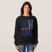 Sweatshirt Lake Life American Flag Dock Sunset Wakeboard Po (Devant entier)