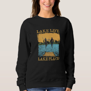 Sweatshirt Lake Life Lake Placid Natation New York Swimmer Ca