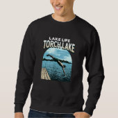Sweatshirt Lake Life Torch Lake Natation Michigan Swimmer Swi (Devant)
