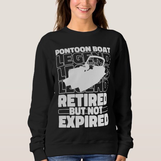 Sweatshirt Lake Retired Boating Pontoon Boat (Devant)