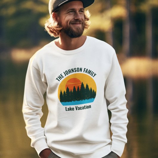 Sweatshirt Lake Vacation Sunset Personalized Family Reunion