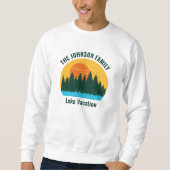 Sweatshirt Lake Vacation Sunset Personalized Family Reunion (Devant)