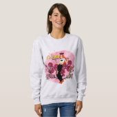 Sweatshirt Lalisa art - rose noire Lisa (Devant entier)