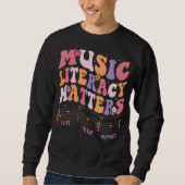 Sweatshirt L'alphabétisation musicale compte J'aime manger de (Devant)