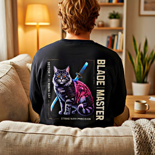 Sweatshirt Lame de Maître Ronin Cat Cadeau Épique pour Amateu