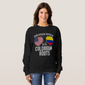 Sweatshirt L'Américain Élevé Avec Des Racines Colombiennes Us (Devant entier)