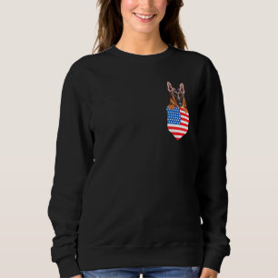 Sweatshirt L'Amérique Drapeau Belge Tervuren Chien À Poche