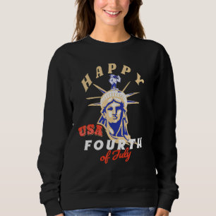 Sweatshirt L'Amérique Drapeau Heureux 4 juillet Statue Améric