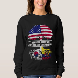 Sweatshirt L'Amérique grandit avec drapeau sud-coréen équator