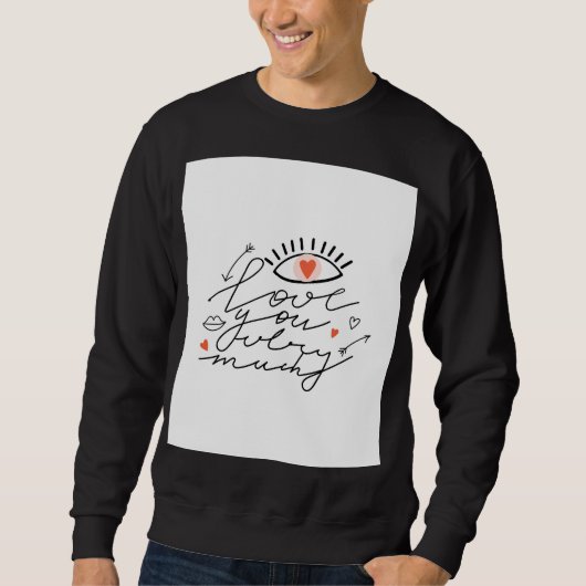 Sweatshirt L'amour dans les yeux : la beauté romantique Vinta (Devant)