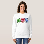 Sweatshirt L'amour de la paix Hanoukka Femmes (Devant entier)