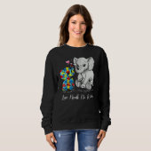 Sweatshirt L'Amour De sensibilisation sur l'autisme N'A Pas B (Devant entier)