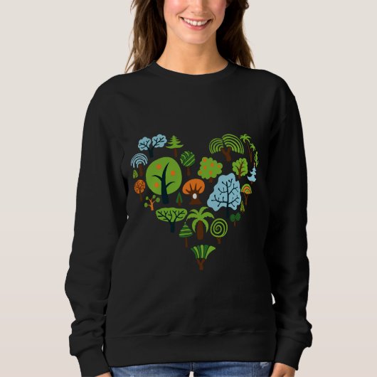 Sweatshirt L'amour des arbres verts (Devant)