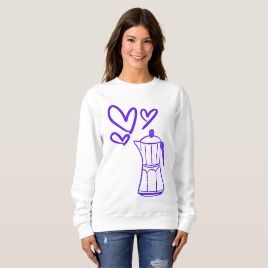 Sweatshirt L'amour du café (Devant entier)