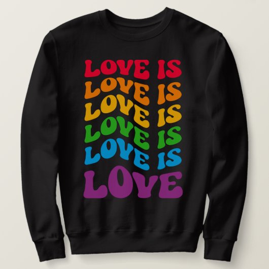 Sweatshirt L'amour est amour gay LGBT (Design devant)