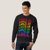 Sweatshirt L'amour est amour gay LGBT (Devant entier)