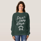 Sweatshirt L'amour est tombé Luc 211 Jésus Joyeux Noël Noël N (Devant entier)