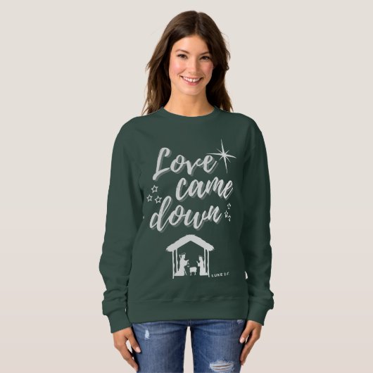 Sweatshirt L'amour est tombé Luc 211 Jésus Joyeux Noël Noël N (Devant entier)