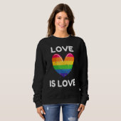 Sweatshirt L'Amour gay pride Est L'Amour Hommes Femmes Lgbtq (Devant entier)