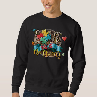 Sweatshirt L'amour n'a pas besoin de mots western leopard aut