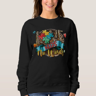 Sweatshirt L'amour n'a pas besoin de mots western leopard aut
