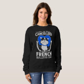 Sweatshirt L'amour n'est pas annulé Frenchie Papa (Devant entier)