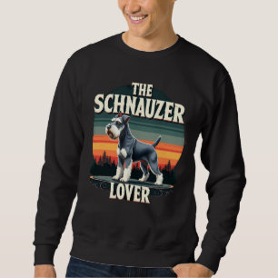 Sweatshirt L'amoureux du Schnauzer - Design Rétro Chien 