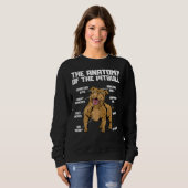 Sweatshirt L'Anatomie D'Un Pitbull Funny Pitbull Terrier Doc (Devant entier)