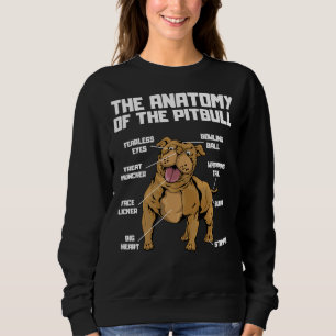 Sweatshirt L'Anatomie D'Un Pitbull Funny Pitbull Terrier Doc
