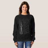 Sweatshirt Lancement spatial Fusée SLS Artémis Équations scie (Devant entier)