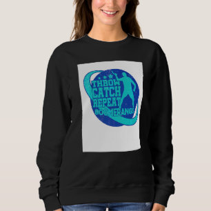 Sweatshirt Lancer Attraper Répéter Joueur de Boomerang Lanceu