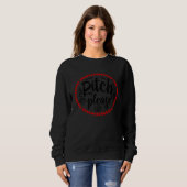 Sweatshirt Lancer de Baseball S'il Vous Plaît Lance le Jeu de (Devant entier)