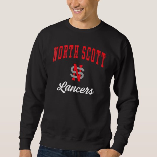Sweatshirt Lancers du lycée North Scott (Devant)