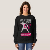 Sweatshirt Lanceurs Cool Softball Pour Joueuses Filles (Devant entier)