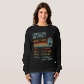 Sweatshirt Landscape Architect Hourly Rate T-Shirt Retro Job  (Devant entier)