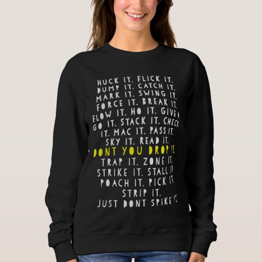 Sweatshirt Langue de jeu de frisbee ultime Frowler Disk Golf (Devant)